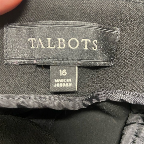 Talbots Refined Bi-Stretch Side-Zip Straight-Leg Curvy Fit Pants Size 16 Black - Picture 11 of 15